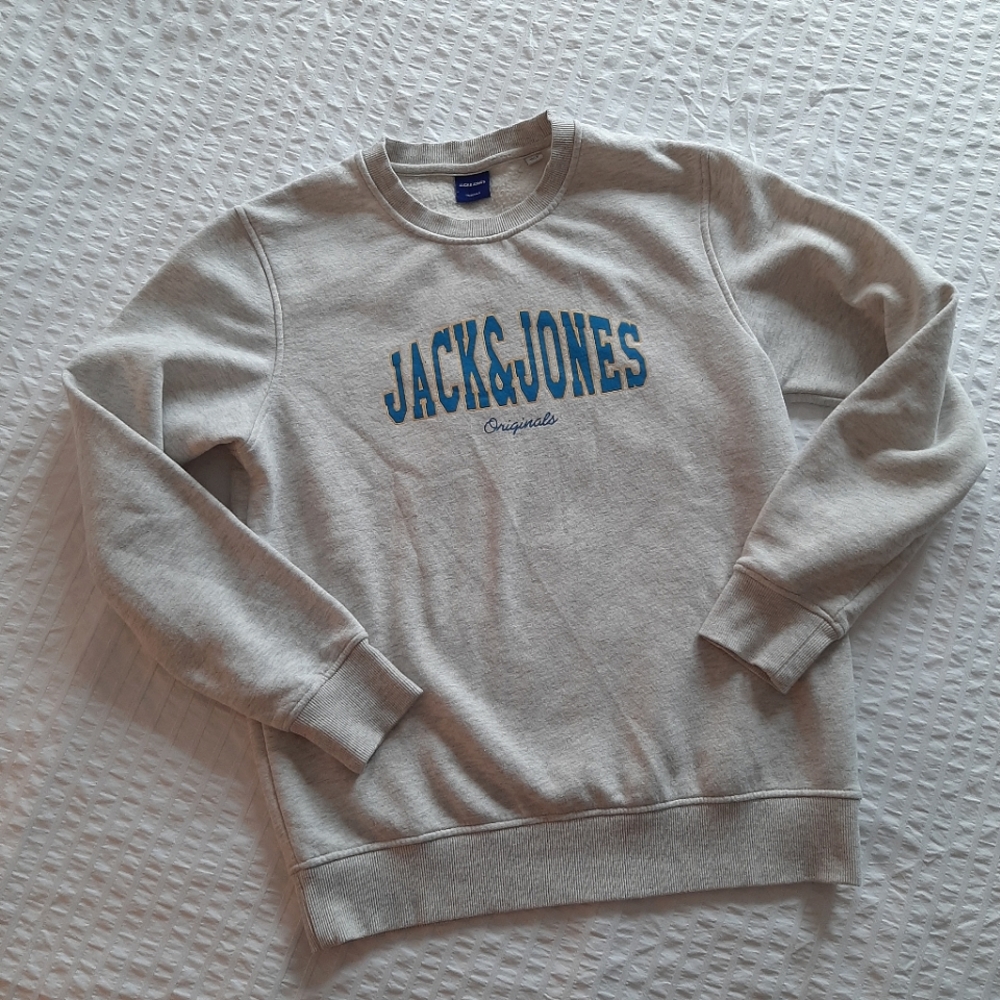 JACK & JONES Grey Crewneck Sweatshirt, size Medium